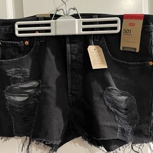 🔥🕶☀️Women’s Levi’s Black Denim 501 Daisy Duke Shorts ☀️🔥